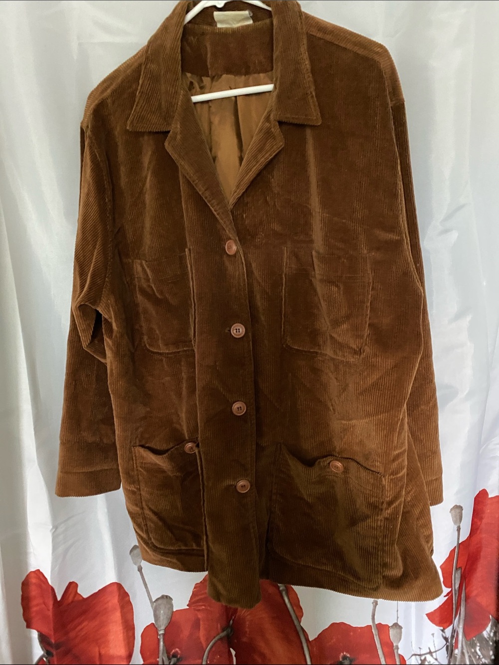 Jantzen Vintage 1970’s Corduroy Button-Front Blazer in Warm Brown